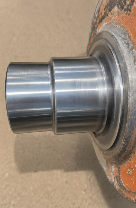 The same rolling mill roll journal after reconditioning